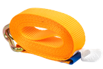 Satz aus vier KAMAR 3 m/25 mm/0,8 t orangefarbenen Transportgurten mit Spannvorrichtung