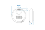Rundes Vorhängeschloss mit Zahlenschloss ProPlus 341317 Bügelvorhängeschloss mit Code 70 mm