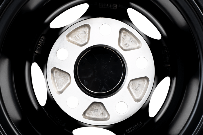 Verstärktes Rad für Anhänger KENDA REIFEN 195/55 R10C 98/96N ALUMINIUMFELGE STARCO schwarz 6Jx10"H2 5x112 ET:-4