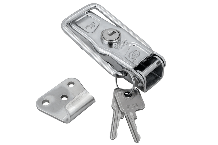 Seitenkupplung mit STEELPRESS ZB-13A+Z-11A Verschluss, komplettes Anhängerseitenschloss mit Schlüssel