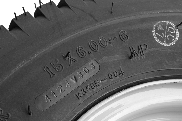 Reifen Kenda 15x6.00-6, Felge Starco 4.5Ax6H2 3x98