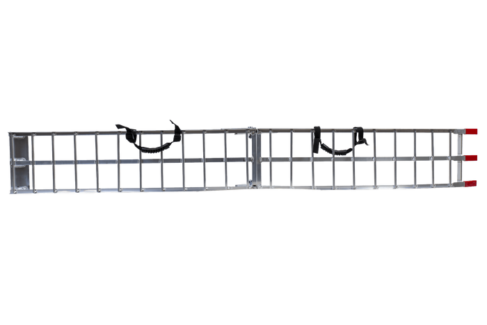 UNITRAILER ALR002 klappbare Auffahrrampe aus Aluminium für Anhänger, 221 cm, 340 kg, mit Gurt