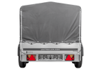 UNITRAILER GARDEN TRAILER ANHÄNGER 264/2 KIPP MIT STÜTZRAD, SPRIEGEL UND GRAUER PLANE