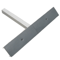 UNITRAILER Flache Seitenstütze für Bootsanhänger, Länge 59 cm, Höhe 40 cm, GRAU