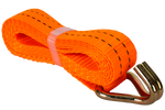 Satz aus vier UNITRAILER 3m/35mm/2t orangefarbenen Transportgurten mit Spannvorrichtung