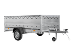 PKW-Anhänger 264x150 UNITRAILER GARDEN 265 KIPP mit zusätzlichen Bordwänden, H-0-Rahmen und grauer Plane