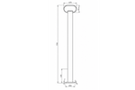 UNITRAILER feste Stütze für 150 kg Pritschenanhänger 48 mm 685 mm