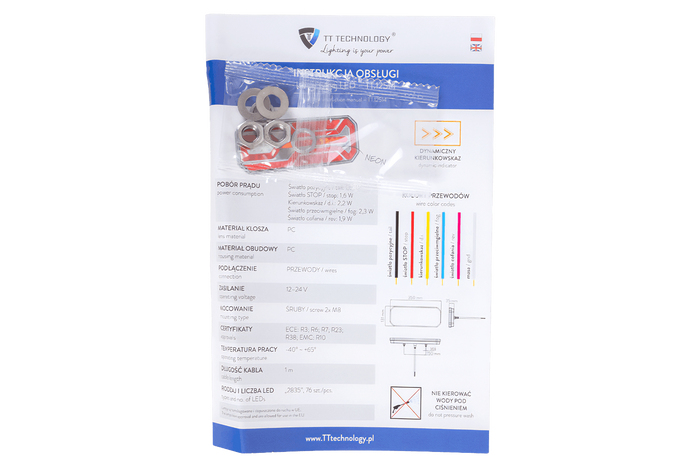 TT Technology TT.12514 LED-Rücklicht, 5 Funktionen, universell