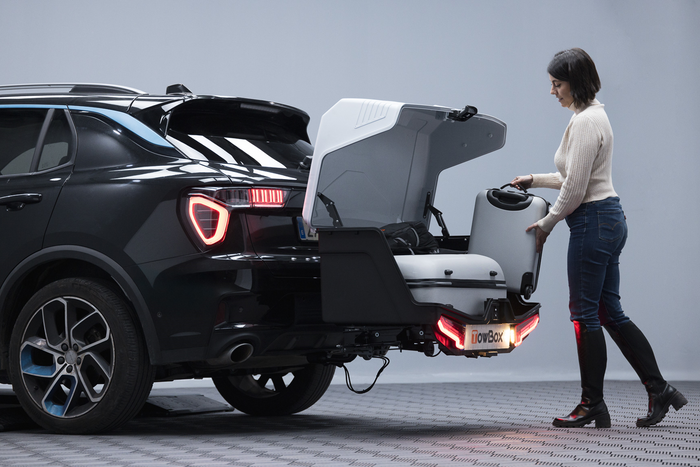 Towbox Alpha Classic Grau - Anhängerkupplungs-Gepäckbox