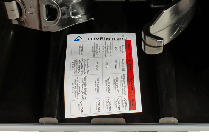 Feuerlöscherkasten 6kg DAKEN 82020 ADAMANT 671x310x247mm rot