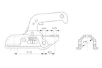WINTERHOFF WW 30-D3-K1212 Kugelkupplung für 3000 kg Anhänger mit 50-51 mm Zugstange aus Gusseisen