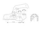 WINTERHOFF WW 350-RB-K1212 Kugelkupplung für 3500 kg Anhänger mit 50 mm Zugstange aus Gusseisen