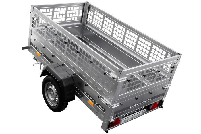 Leichter Anhänger 200x106 UNITRAILER GARDEN 200 KIPP mit Gitterwänden