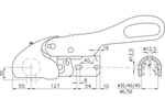 WINTERHOFF WS3000 Stabilisierungskupplung für Anhänger bis 3000 kg mit Rohrdeichsel von 35-50 mm, aus Gusseisen