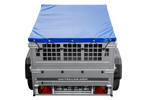 Kompakter Anhänger Garden Trailer 150 KIPP 150x106 cm 750 kg mit Laubgitteraufsatz