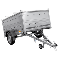 Leichtanhänger auf Federn 200x125 UNITRAILER GARDEN 201/R KIPP mit BIS-Seiten und Aluminiumabdeckung