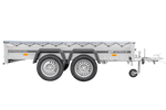 Autotransportanhänger 264x150 UNITRAILER GARDEN 265/2 KIPP mit H-0-Rahmen und grauer Plane