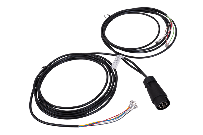 MANTES Elektroinstallation Anhängerkabelbaum 4,1m 7 Pol Stecker, 6,3 mm Anschlüsse