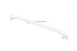 Flache Planenhalterung für ProPlus-Anhänger 340918, verstellbar 132–204 cm