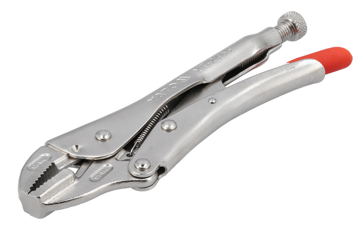 YATO YT-2453 kurze Feststellzange, gerade Backen, 250 mm