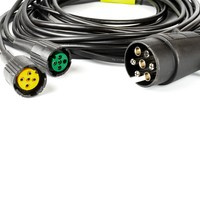 MANTES Elektroinstallation, Anhängerkabelbaum 5,2m, 7PIN Stecker, 2x5PIN Bajonette