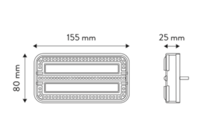 TT Technology TT.12028DI LED Rücklicht 3 Funktionen universal