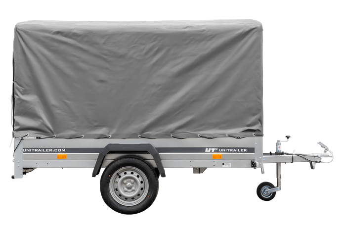 PKW-Anhänger 230x125 UNITRAILER GARDEN 230 KIPP mit  grauer Hochplane 110 cm
