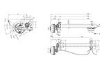 KNOTT VGB15MV gebremste Achse für Anhänger/Träger 1550 kg 1616 mm 2110 mm 5x112