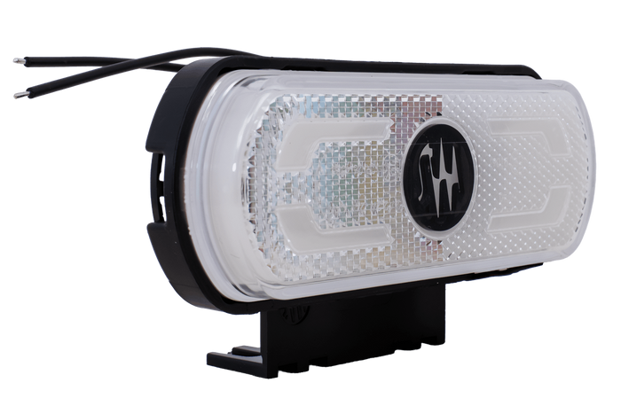 WAŚ W240 1600 LED weiße Universal-Positionsleuchte mit Halterung