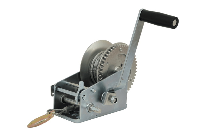 KNOTT 6X0017.008 Handwinde für 900-kg-Anhänger mit Stahlseil