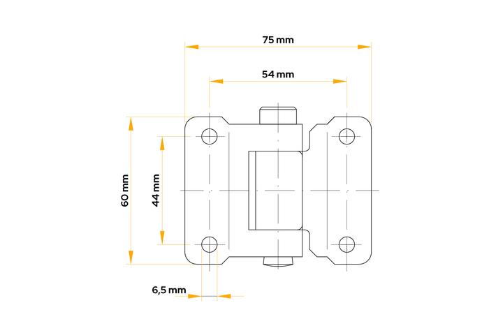 WINTERHOFF BSCH 30-3 Anhängerseitenscharnier für Anhängerseitenmontage