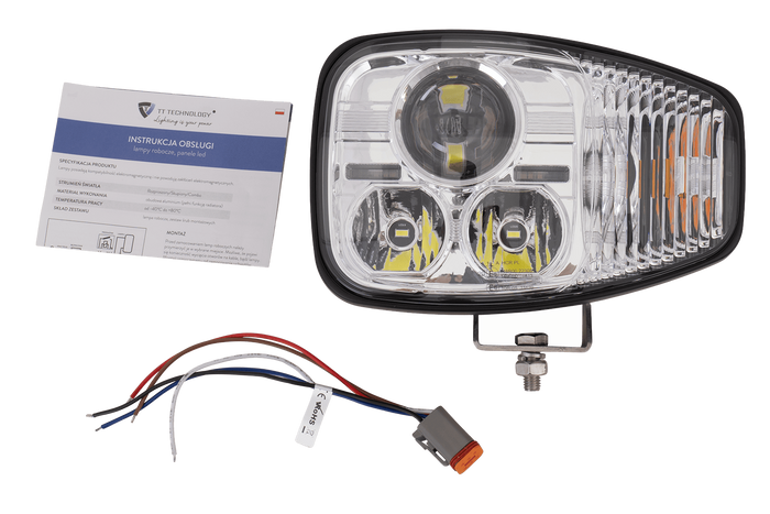 TT Technology TT.16610-L LED Frontleuchte 3 Funktionen 21xLED 4450lm links für JCB/Cat/Manitou/Volvo/Terex