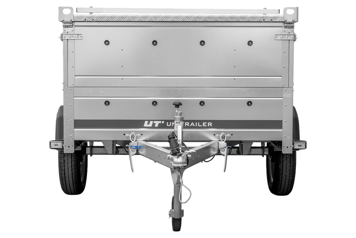 Leichter Anhänger 200x125 UNITRAILER GARDEN 201 KIPP mit BIS-Seitenwänden und Aluminiumabdeckung