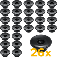 TULPLAST Anhängerseitenrollen zur Befestigung von Abdeckungen, Netzen und Planen, 26er-Set