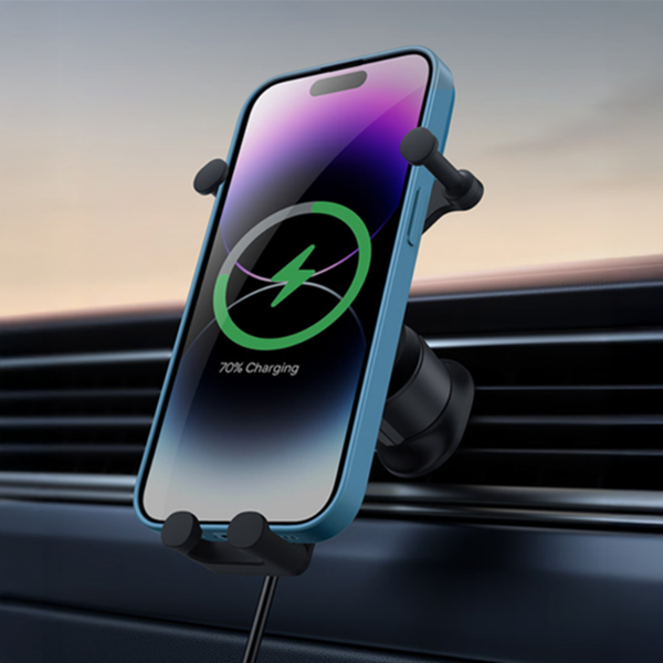 BASEUS Stabile Autohalterung mit Schwerkraftsystem und Qi 15W kabelloser Ladefunktion für die Lüftungsschlitze