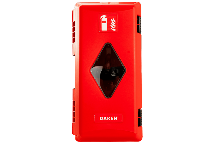Feuerlöscherbox 6kg DAKEN 82070 ADAMANT 611x310x247mm rot