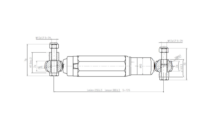 PIVEXIN hydraulischer Stoßdämpfer für Anhängerachsen 900-1600kg für Einzel- und Tandemachsen