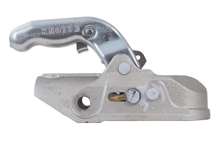 KNOTT K35-A Kugelkopfkupplung für einen 3500kg Anhänger mit einer 50mm Rohrdeichsel, Gusseisen