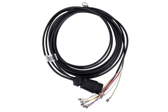 MANTES Elektroinstallation Anhängerkabelbaum 4m 7PIN Stecker 6.3 Anschlüsse