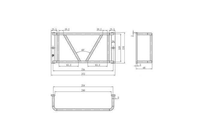 UNITRAILER Rücklichtschutzgitter, schwarze Rücklichtabdeckung, 260 x 125 x 70 mm