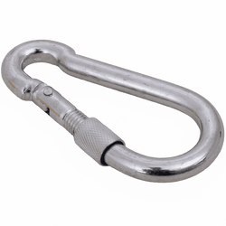 Karabiner mit Schraubverschluss für Seile DROMET KSZ10100 Feuerwehrkarabinerhaken 10x100mm