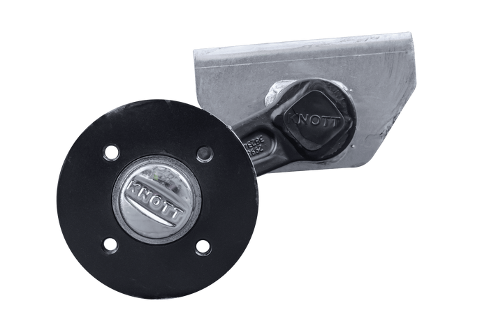 KNOTT VG7-L ungebremste Achse für Anhänger 750kg 1607mm 2027mm 4x100