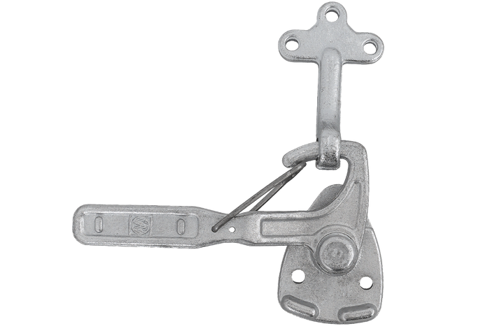 Linke Anhängerkupplung mit WINTERHOFF WV 10-L + WVG 10-A Verschluss, kompletter Anhängerseitenverschluss