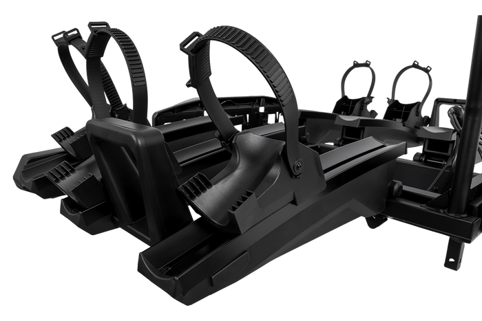 Inter Pack Velox 3 LED - faltbarer Anhängerkupplungs-Fahrradträger für 3 Fahrräder mit LED-Beleuchtung (schwarz)