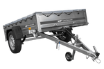 PKW-Anhänger auf Blattfedern 200x125 UNITRAILER GARDEN 201/R KIPP mit H-0 Rahmen und grauer Plane