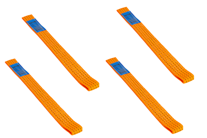 Satz mit vier Transportgurten für UNITRAILER-Anhänger 0,5 m/50 mm/4 t, orange