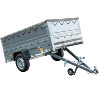 Faltbarer Pkw Anhänger Garden Trailer 230 KIPP mit zusätzlichen Bordwänden, Stützrad, Flachplane und Planenträgern]