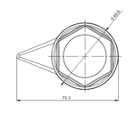 Graue Schraubenabdeckung F33