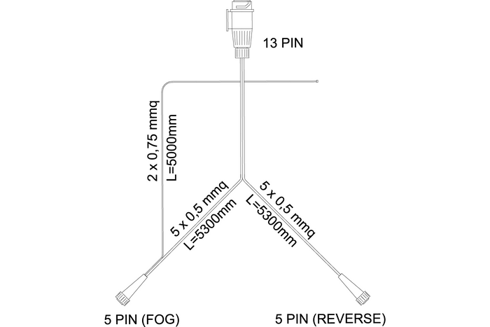 Lichtset: FRISTOM FT-088 Rückleuchten + ASPÖCK FLEXIPOINT I Seitenmarkierungsleuchten + MANTES 5,3m 13-PIN Kabelbaum