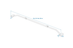 Flache Planenhalterung für ProPlus-Anhänger 340918V01, verstellbar 152–220 cm